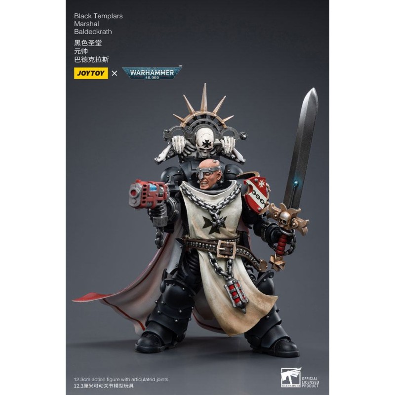 Warhammer 40k figurine 1/18 Black Templars Marshal Baldeckrath 12 cm