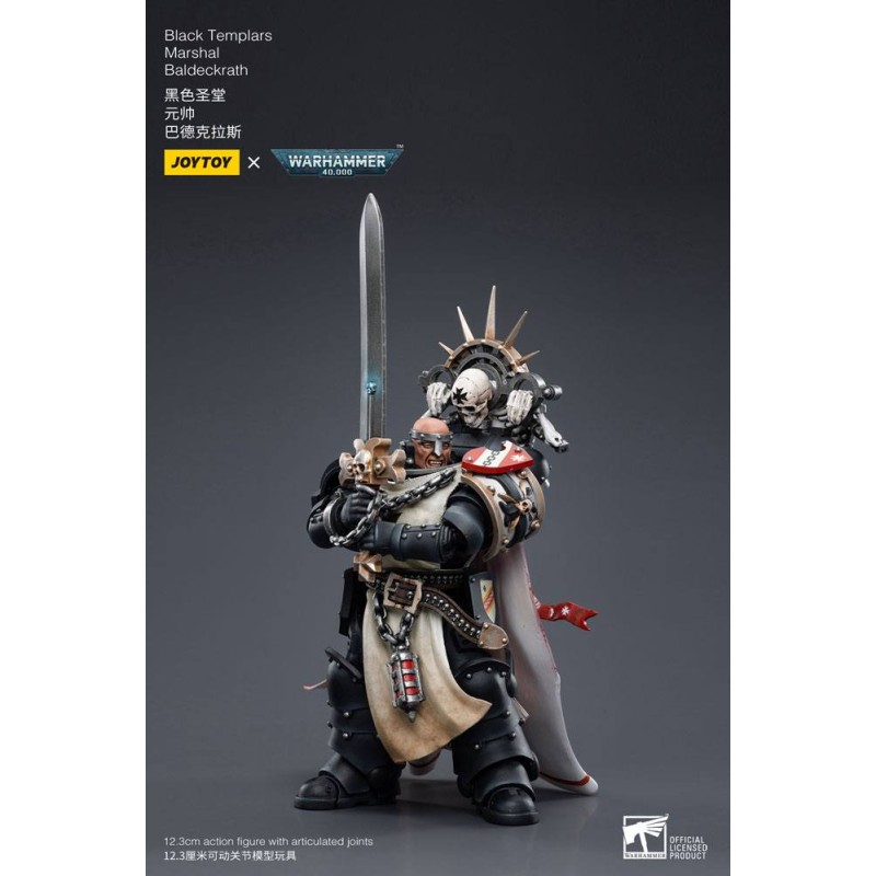 Warhammer 40k figurine 1/18 Black Templars Marshal Baldeckrath 12 cm