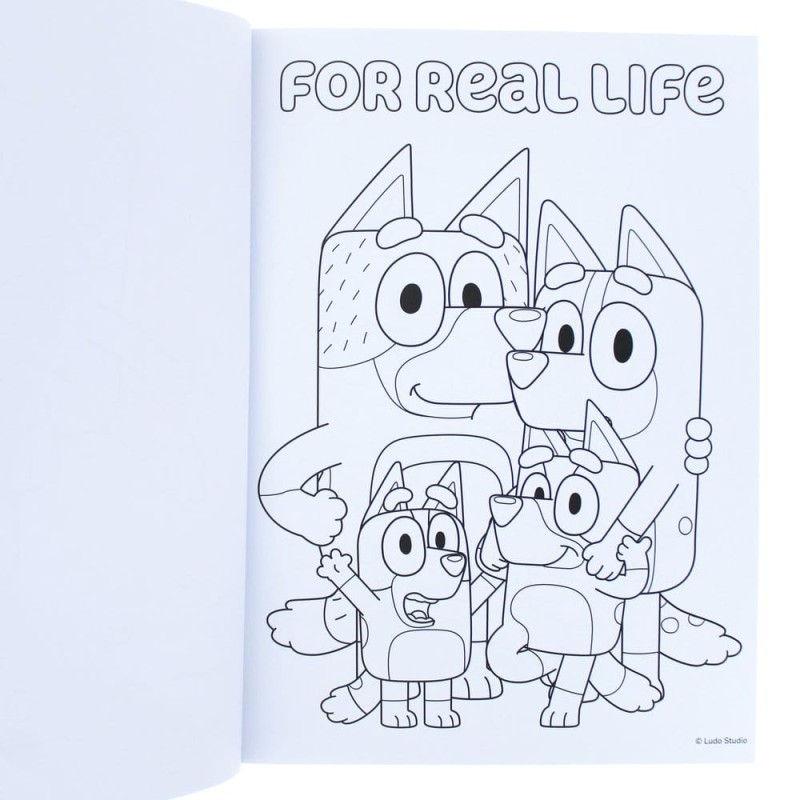Bluey Livre de coloriage A4 & Set d'autocollants