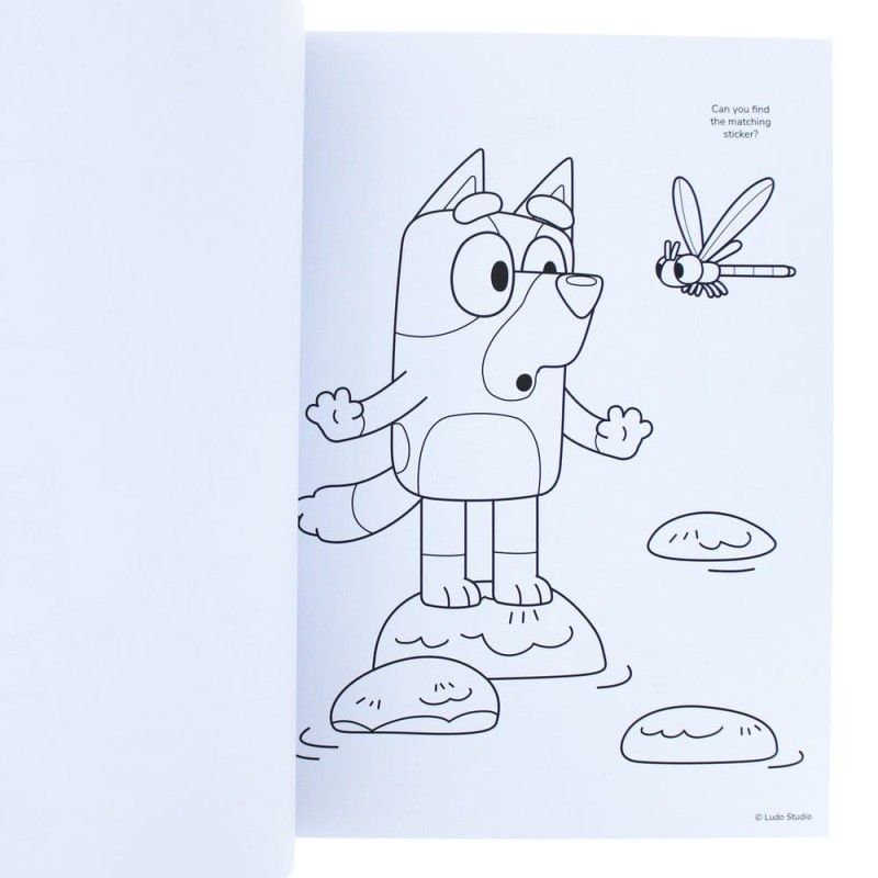 Bluey Livre de coloriage A4 & Set d'autocollants
