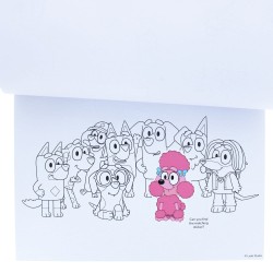 Bluey Livre de coloriage A4 & Set d'autocollants