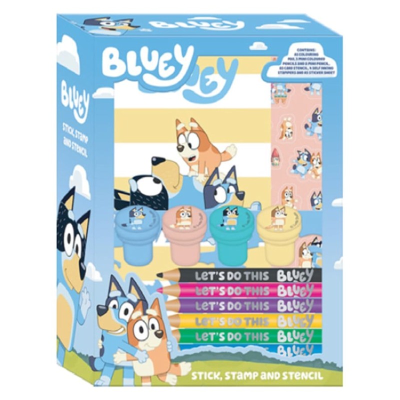 Bluey Set de coloriage créatif 14 pièces