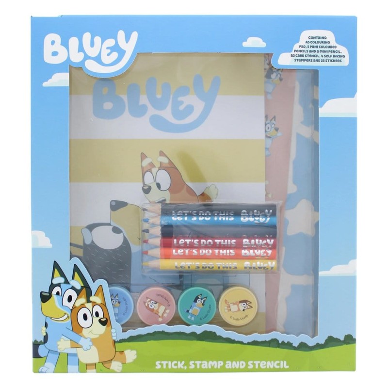Bluey Set de coloriage créatif 14 pièces