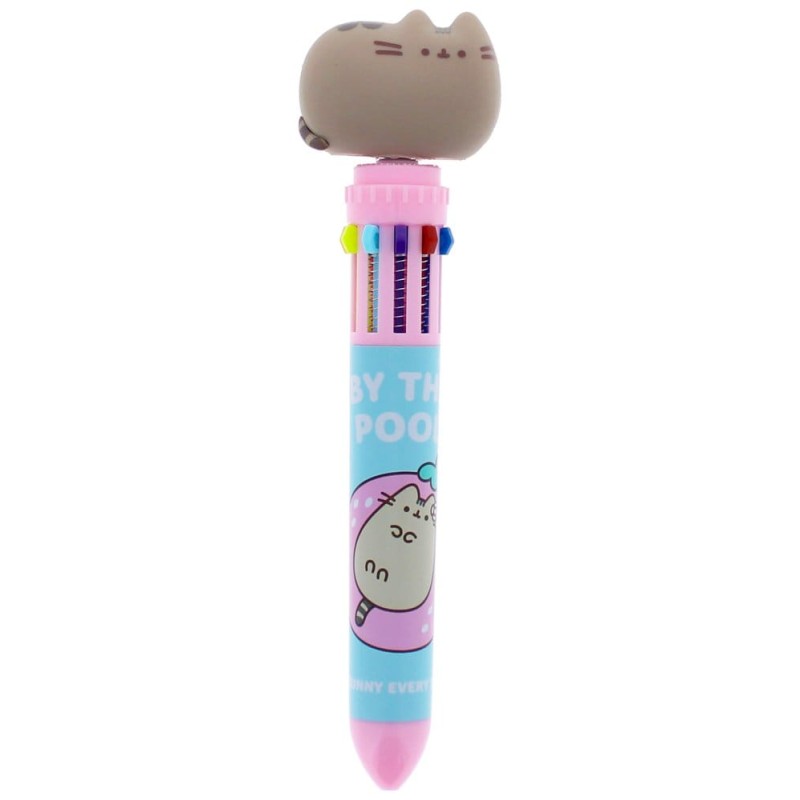 Pusheen Stylo Multicolore Spinny By The Pool Bleu
