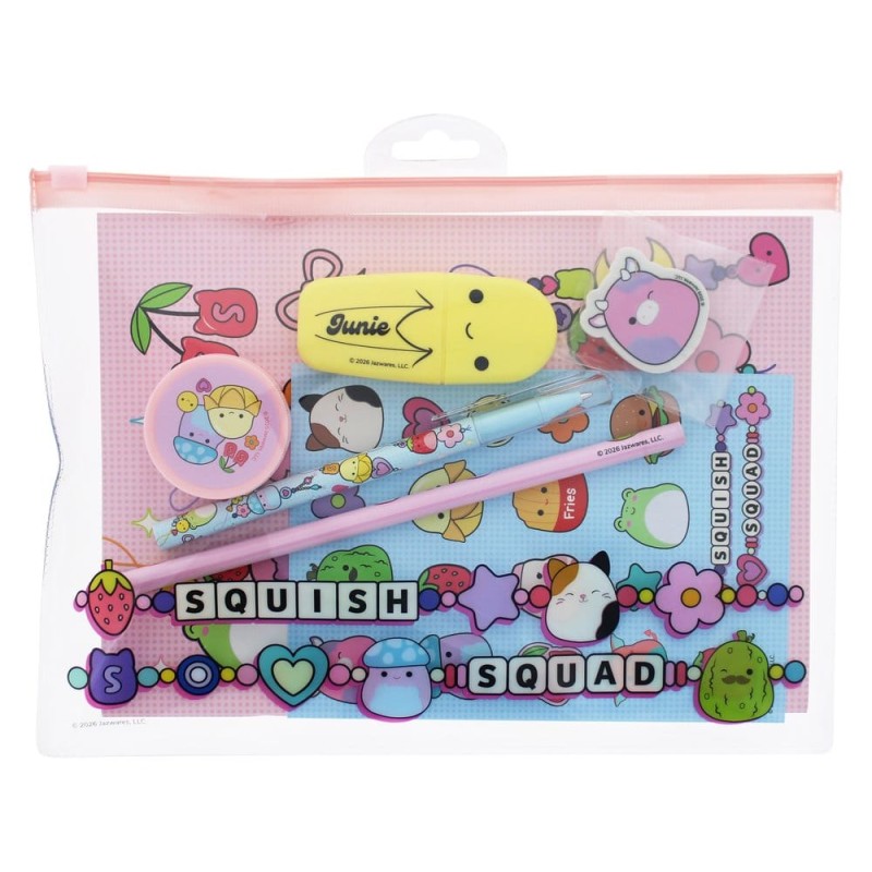 Squishmallows 7-piece Squish Squad stationery set