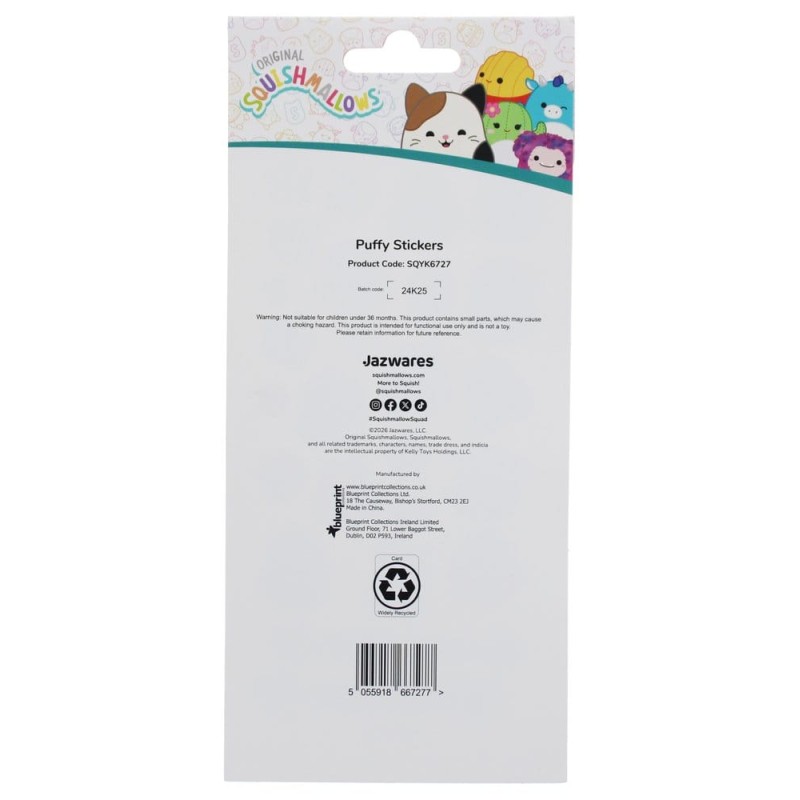 Squishmallows Set d'autocollants Super Puffy