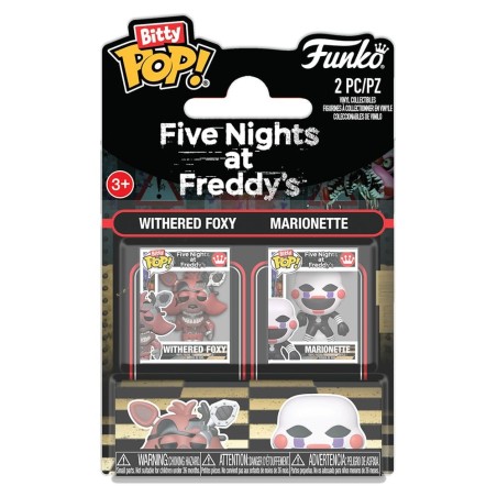 Five Nights at Freddy's pack 2 Bitty POP figures! Vinyl Withered Foxy & Marionette 2 cm