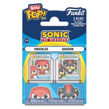 Sonic the Hedgehog 2-pack Bitty POP-figuren! Vinyl Knokkels & Schaduw 2 cm