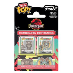 Jurassic Park pack 2 figurines Bitty POP! Vinyl Tyrannosaurus Fossil & Dilophosaurus 2 cm