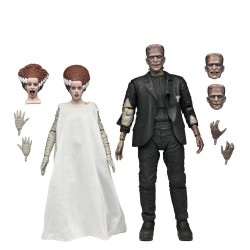 Universal Monsters 2 Pack Beeldjes Bride of Frankenstein 90-jarig jubileum Het Monster & Zijn Maat 18 cm
