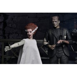 Universal Monsters 2 Pack Beeldjes Bride of Frankenstein 90-jarig jubileum Het Monster & Zijn Maat 18 cm