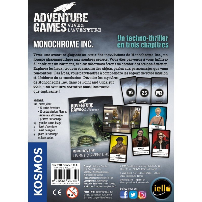 Adventure Games : Monochrome | 9782955227343