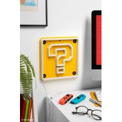 Super Mario lampe murale LED Neon Question Block 24 x 24 cm