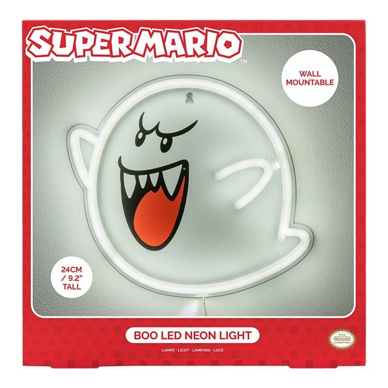 Super Mario lampe murale LED Neon Boo 23 x 23 cm