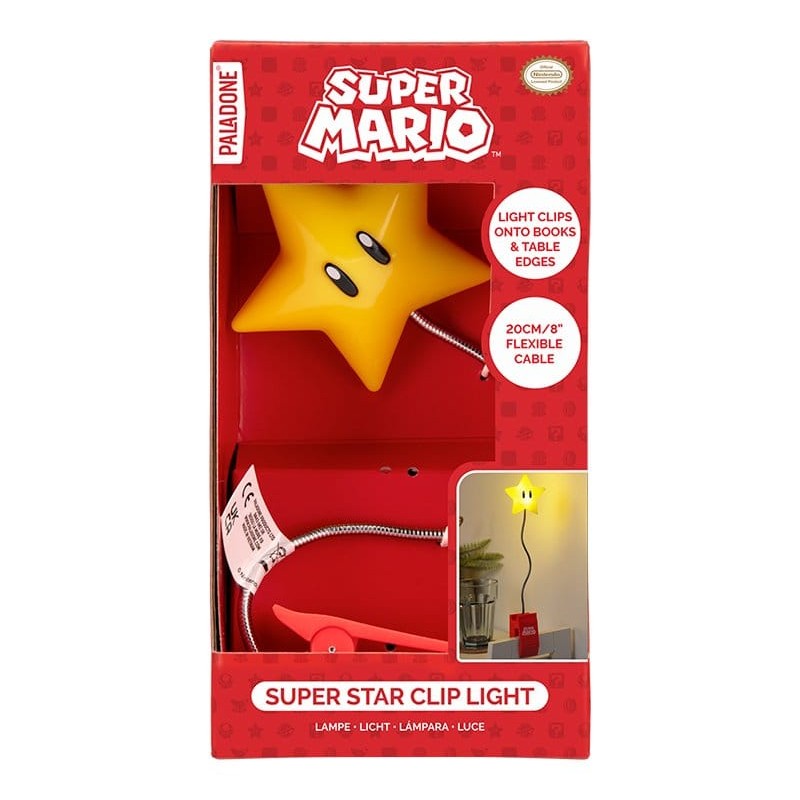 Super Mario lampe Super Star Clip 33 cm