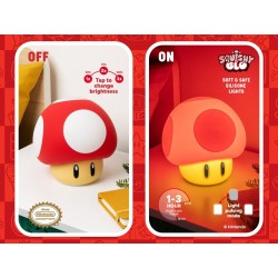 Super Mario SquishyGlo lampe Super Mushroom Rechargeable 15 cm