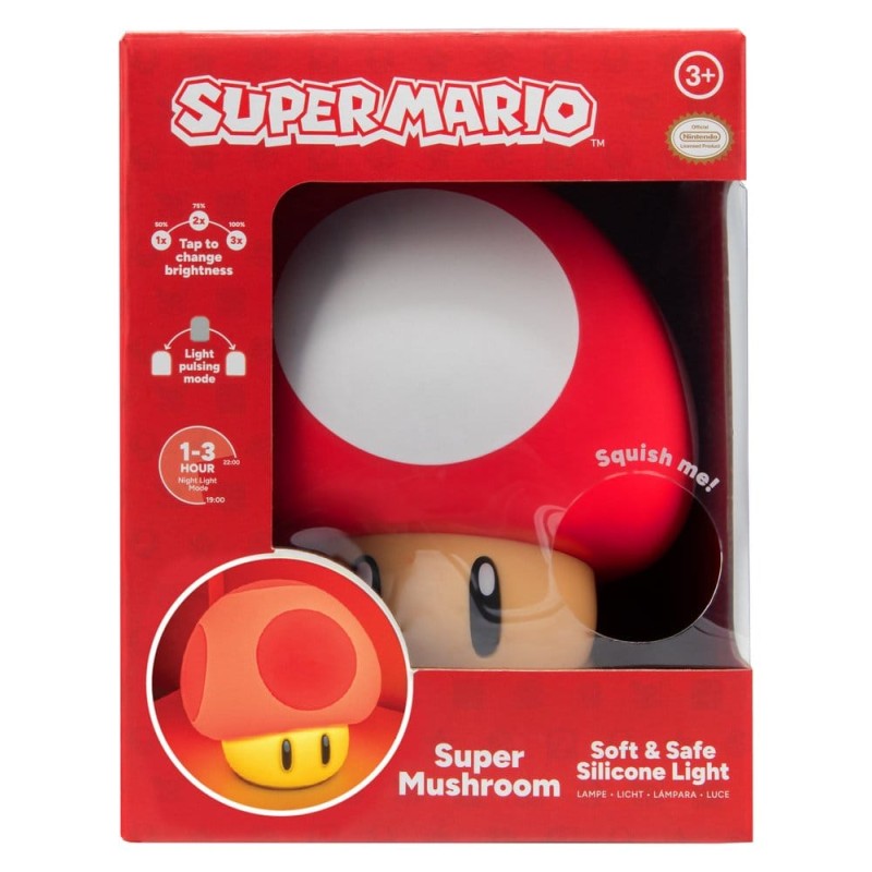 Super Mario SquishyGlo lampe Super Mushroom Rechargeable 15 cm