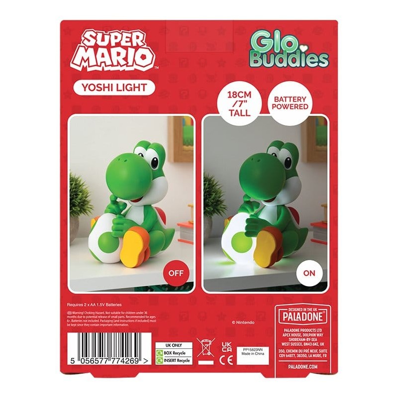 Super Mario GloBuddies Yoshi Lamp 18 cm