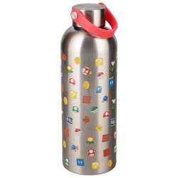 Super Mario Metalen Waterfles met polsband