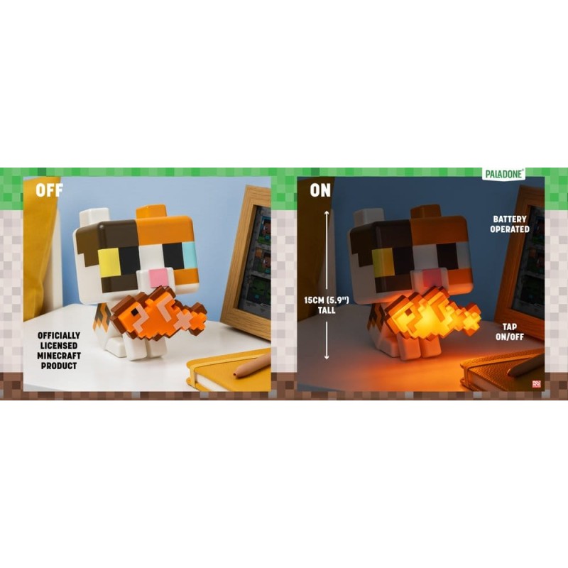 Minecraft lampe GloBuddies Cat 15 cm