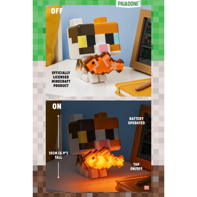 Minecraft lampe GloBuddies Cat 15 cm