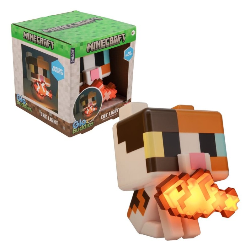 Minecraft GloBuddies Katlamp 15 cm