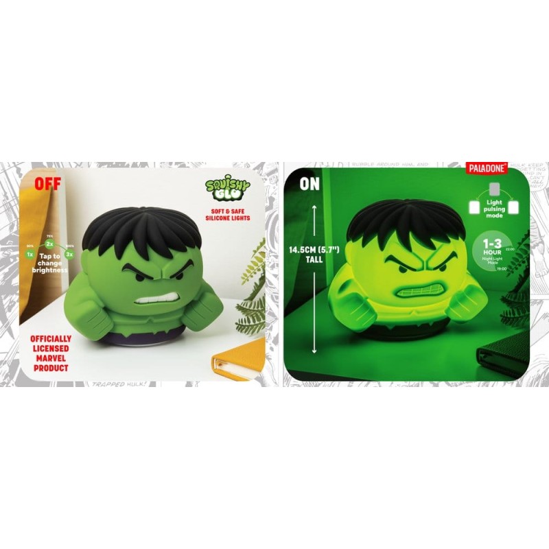 Marvel Universe SquishyGlo lampe Hulk Rechargeable 15 cm