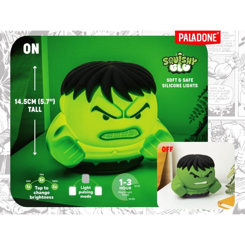 Marvel Universum SquishyGlo Oplaadbare Hulk Lamp 15 cm