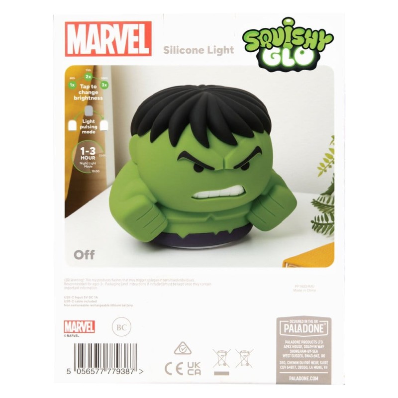 Marvel Universe SquishyGlo lampe Hulk Rechargeable 15 cm