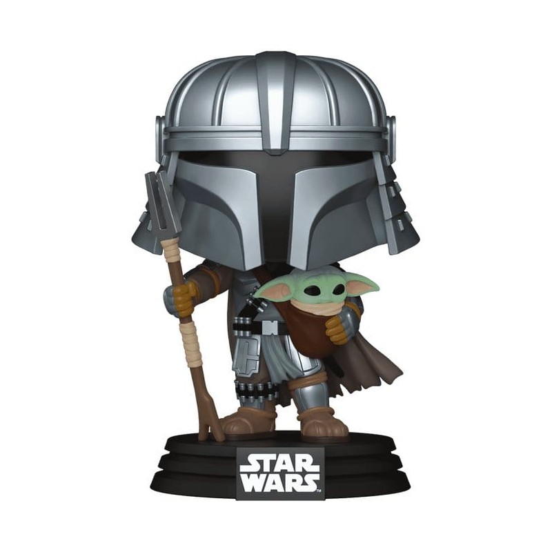 Star Wars POP! Vinyl figurine Bobble Head Mandalorian with Grogu (Impressions) Exclusive 9 cm