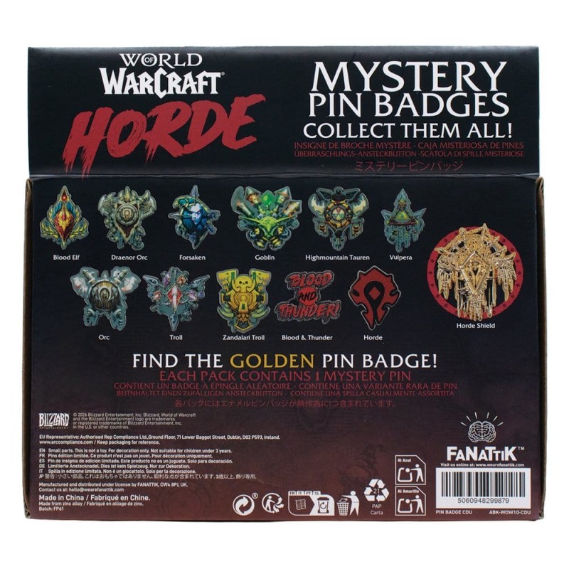 World of Warcraft Pin's Mystère Horde Présentoir Boîte Aveugle (12)