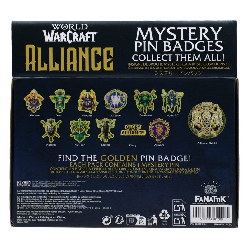 World of Warcraft Alliance Pin Display Blind Box (12)
