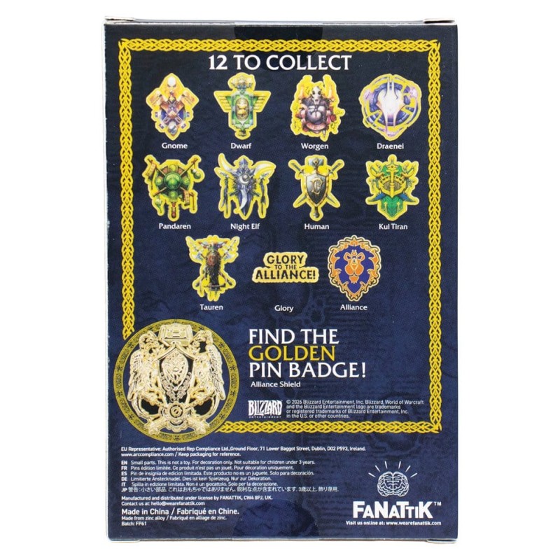 World of Warcraft Pin's Alliance Présentoir Boîte Aveugle (12)