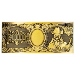 One Piece réplique Billet de banque en métal 10 000 World Berry 6 x 15 cm