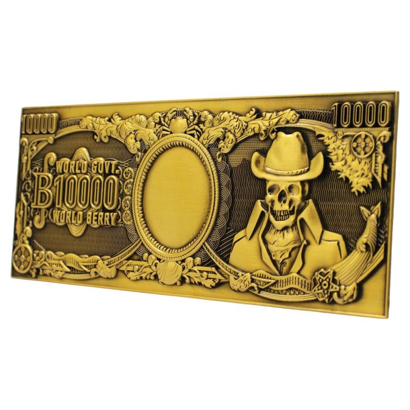 One Piece replica 10,000 World Berry Metal Banknote 6 x 15 cm