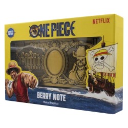 One Piece replica van 10.000 World Berry Metal Bankbiljet 6 x 15 cm