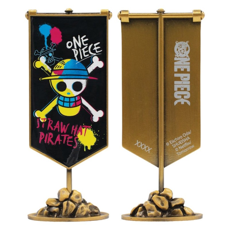 One Piece replica Straw Hat Pirates Metal Banner 11 x 6 cm