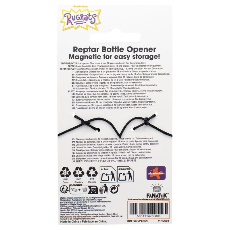 Rugrats bottle opener 35th Anniversary Reptar