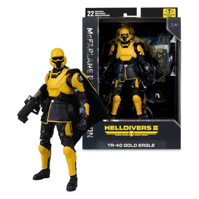 Helldivers II McFarlane Gaming Edition T4-40 Gold Eagle figuur 18 cm