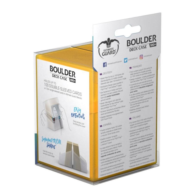 produit : Boulder Deck Case 100+ taille standard Ambre
marque : Ultimate Guard