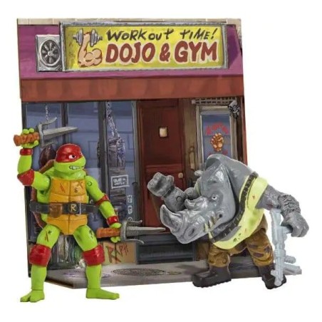 Ninja Turtles: Teenage Years Battle Pack Raphael vs. Ninja Turtles Rocksteady 11 cm