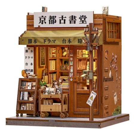 Figurine Model Kit Miniature House Antique Bookery of Kyoto 18 x 15 cm