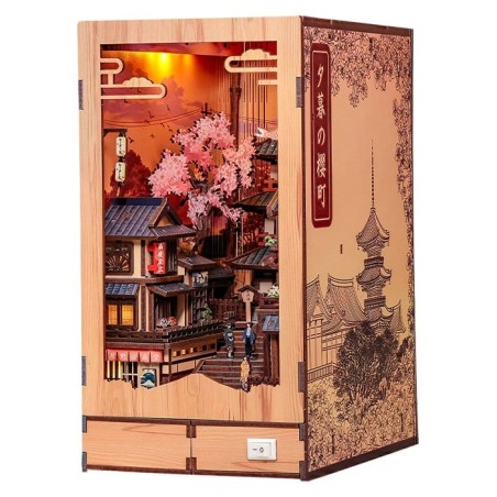 Maquette Book Nook Twilight Sakura Path 23 x 12 cm