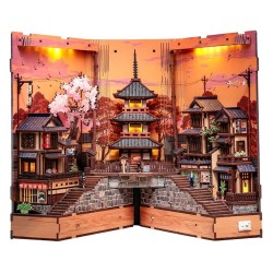 Maquette Book Nook Twilight Sakura Path 23 x 12 cm