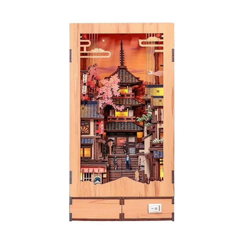 Maquette Book Nook Twilight Sakura Path 23 x 12 cm