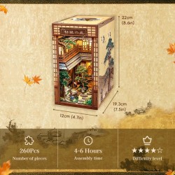 Maquette Book Nook Serene Courtyard 22 x 12 cm
