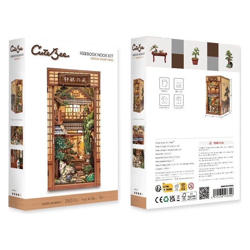Maquette Book Nook Serene Courtyard 22 x 12 cm