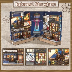 Maquette Book Nook Tsutenkaku Ichiban Street 23 x 12 cm