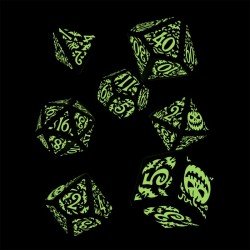 Q-Workshop - Dice Set (7 Dés) - Halloween Pumpkin - Jack O’Lantern | 5907699496327