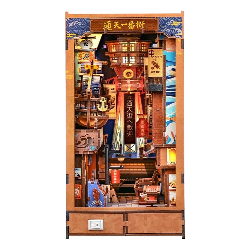 Maquette Book Nook Tsutenkaku Ichiban Street 23 x 12 cm
